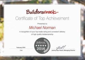 Builders Crack award to Michael Norman of the Cat Door Company