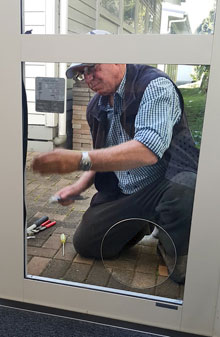 Cat Door Company Installing a SureFlap microchip cat door at Hay Park School in Auckland Cat Door Company Installing a SureFlap microchip cat door at Hay Park School in Auckland